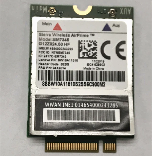 Для IBM lenovo Thinkpad T440 T540P W540 L440 X240 X1 Carbon 4G Module EM7345 NGFF M.2 WWAN Card 04X6014 4G LTE/HSPA+ 42Mbps Card