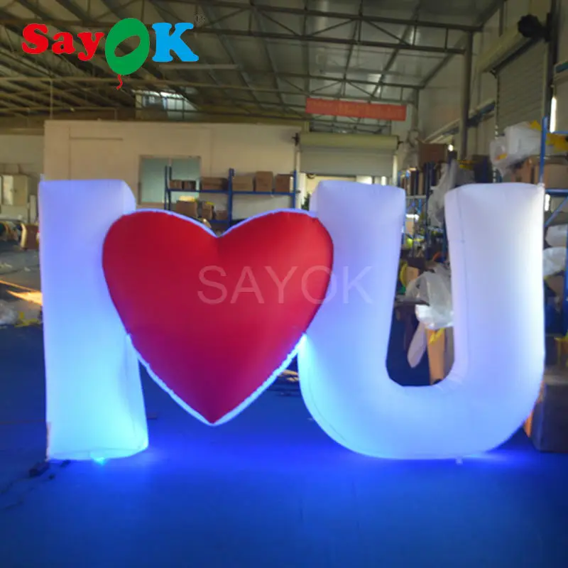 Sayok романтическая гигантская надувная надпись на любовь светодиодный ная