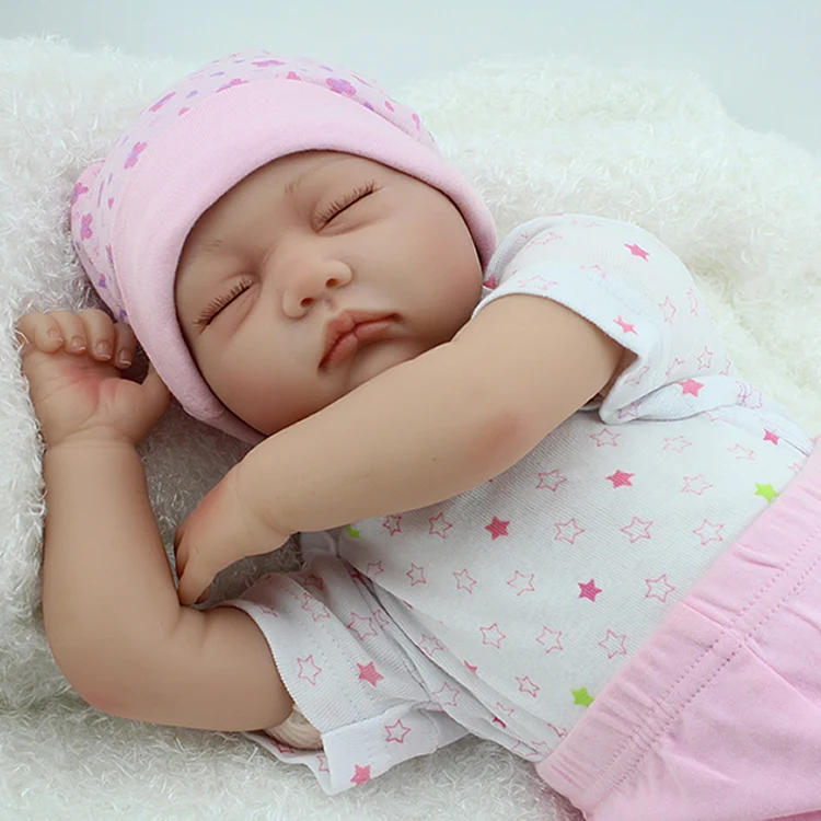 bebe reborn ojos cerrados