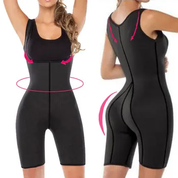 Neoprene Bodysuit Body Shaper For Women Push Up Bodysuits Full Body Slim Shapewear Posture Corrector Tummy Control Thigh Shapers