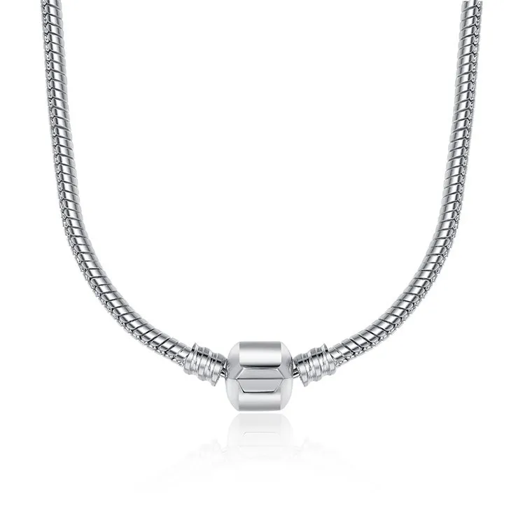 

30% PC Fran 17 - 21 CM Silver Color Diy Base Chain Charm Bracelets For Women Snake Chain Bracelet