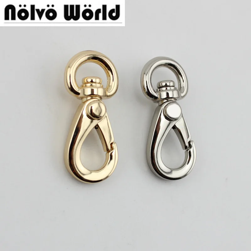 

30pcs inside 10mm die-casting Small hook trigger snap hook swivel clasp lobster claws swivel hooks for bags