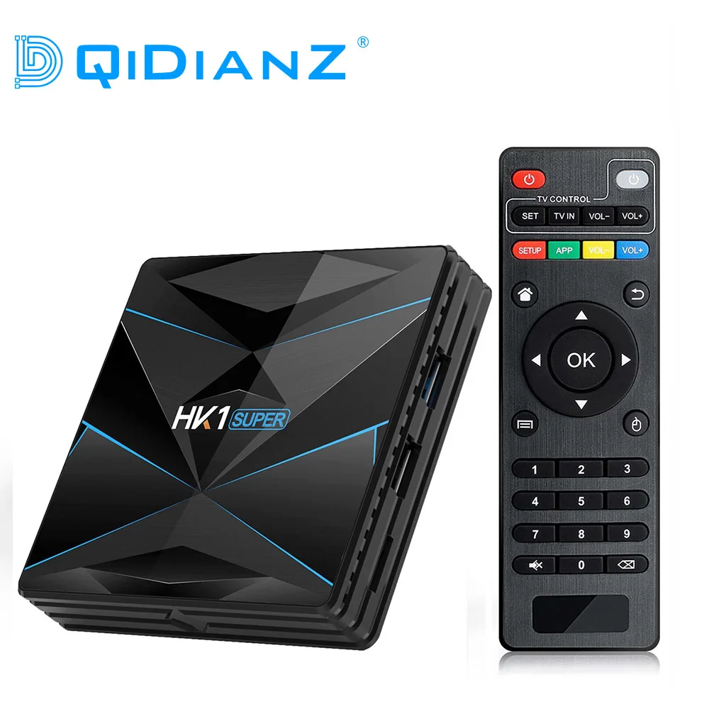 DQiDianZ Android 9,0 Smart tv Box HK1SUPER Penta-Core Mali-450 RK3318 2,4G/5G двухдиапазонный Wifi 16G/32G/64 GB/128 GB ТВ-приставка