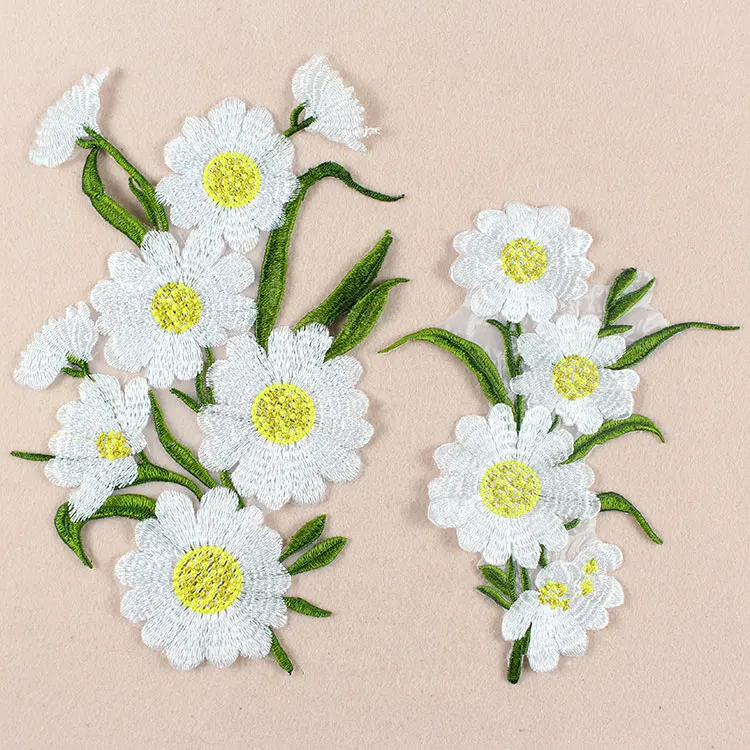 Large daisy flower applique diy craft sew on patch decorative applique