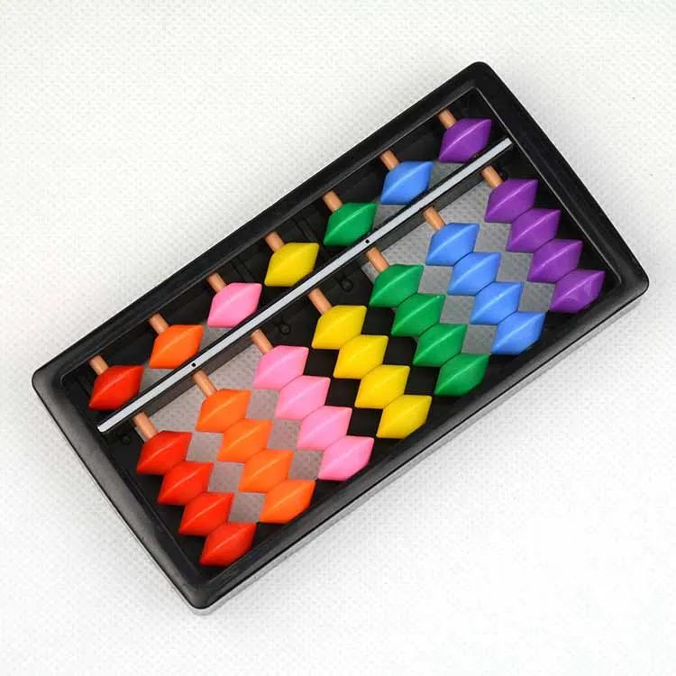 7 Колонка красочные счеты китайский соробан образовательный инструмент mathmetic калькулятор для студента учителя sz42 - Цвет: 4
