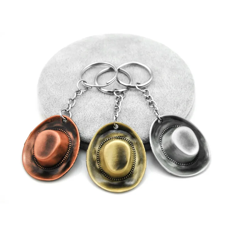 

New Brand Hat Key Chain Car Key Pendant Creative Cowboy Keychain Vintage Jewelry for car key ring handbag keychain