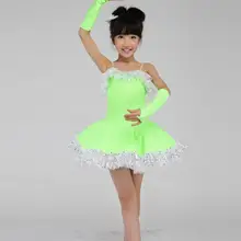 Реальные балетные гимнастические леотарды театральный костюм платье пачка для певицы для сцены представление одежда атмосферное Черлидинга