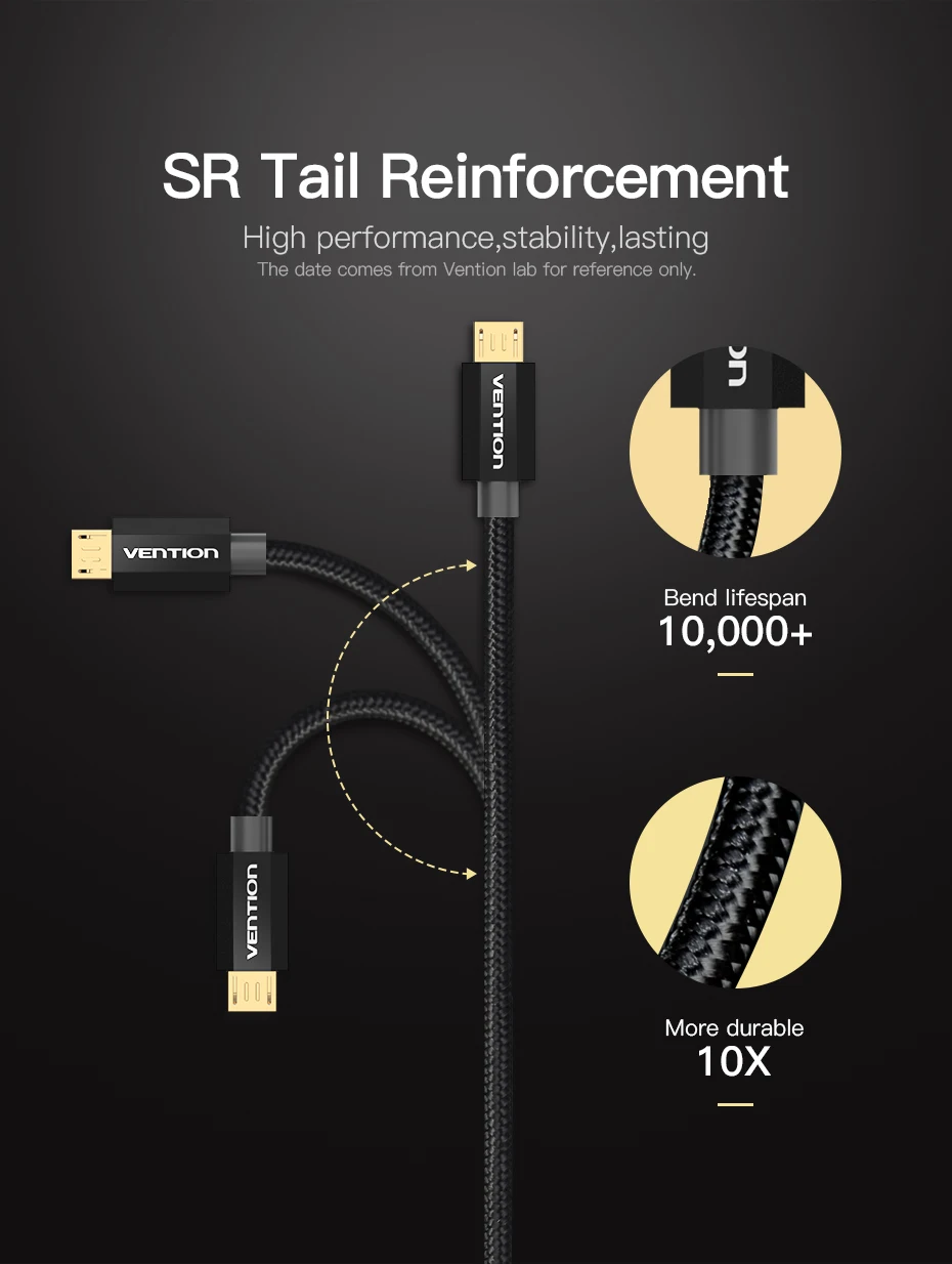 Vention Micro USB кабель 2A Быстрая зарядка для samsung Xiaomi USB кабель для передачи данных мобильный телефон зарядный кабель для Android huawei планшет