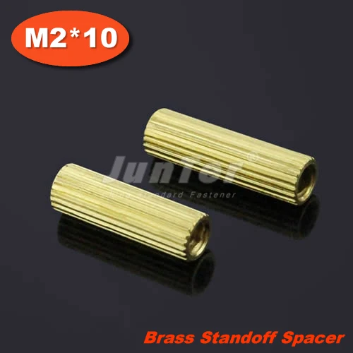 100pcs/lot Brass Standoff Spacer M2 Female x M2 Female 10mmin Bolts