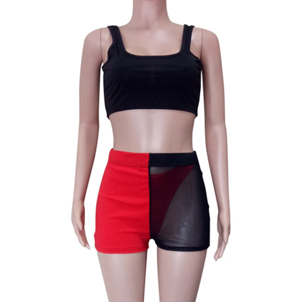 Summer Patchwork Perspective Mesh New Three Pieces Suit Playsuits Sexy Sleeveless Waistless Slim Jumpsuits Mono Mujer Verano Summer Patchwork Perspective Mesh New Three Pieces Suit Playsuits Sexy Sleeveless Waistless Slim Jumpsuits Mono Mujer Verano