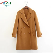 JQNZHNL 2017 New Women Woolen Jackets Outerwear High-end Double Side Cashmere Coats Double Breasted Casual Woolen Overcoats E501