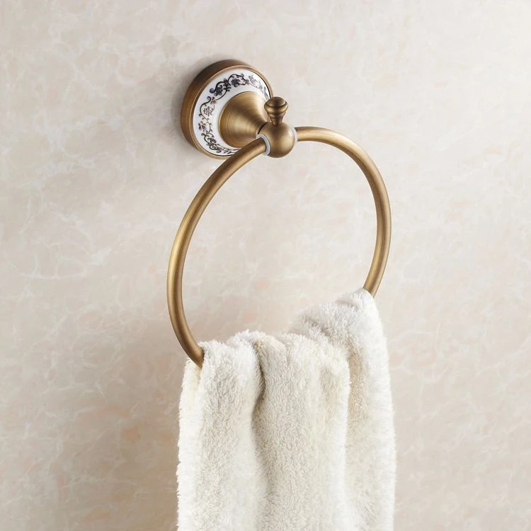 Bathroom Towel Holder Wall Mounted Bathroom Towel Ring Ceramic Antique