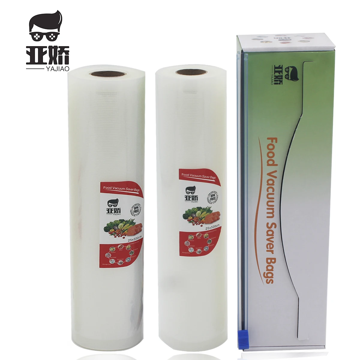Вакуумный упаковщик YAJIAO 25*500 см с ножом для резки контейнер вакуумного упаковщика