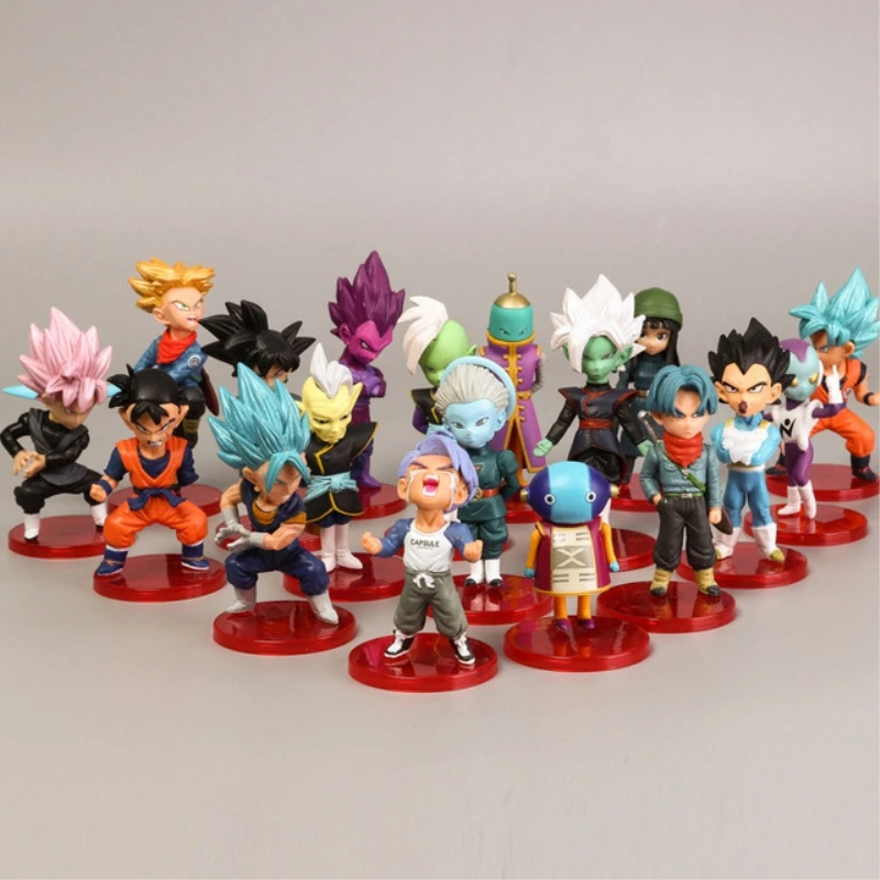 18 шт. ПВХ Amine Figma Mini Dragon Ball Z GOKU Golden FRIEZA GREAT VEGETA Zamasu APE Виниловая фигурка