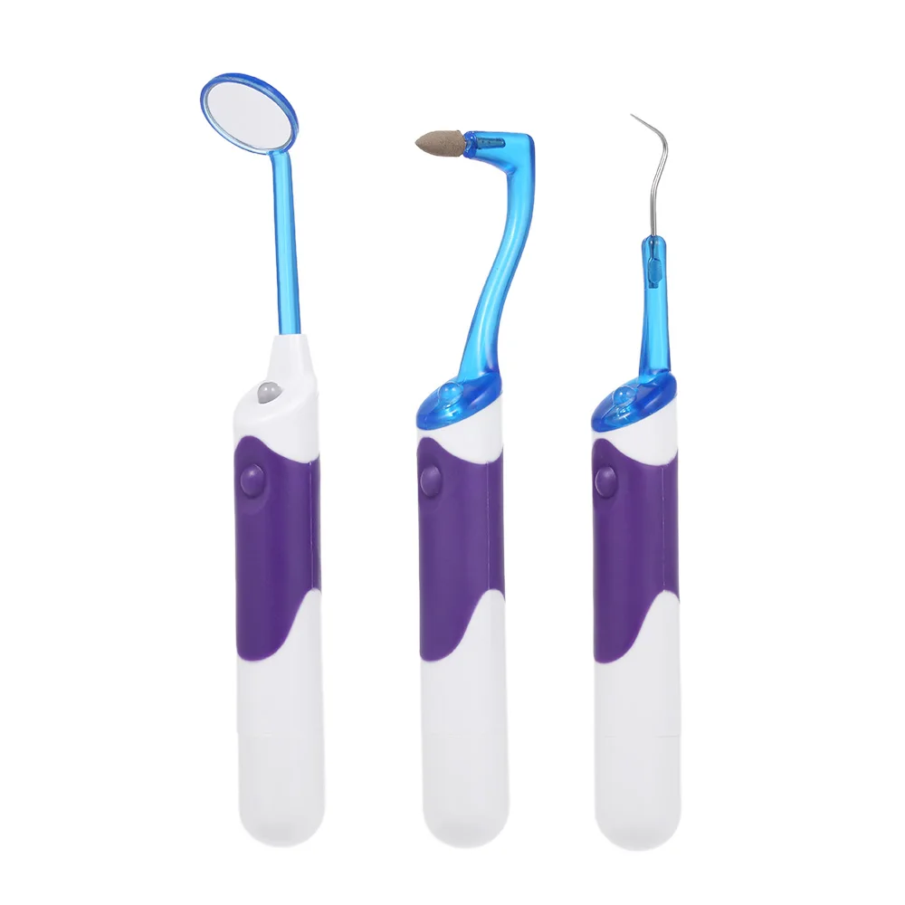

3 in 1 LED Dental Mirror Hook Tooth Stain Eraser Plaque Remover Oral Hygiene Dental Tools Dentist Equipment Clareador De Dente