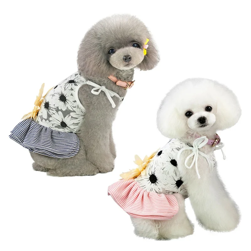 

Pet Spring Summer Sling Skirt dogs Clothing Pet Dog Dress Clothes Spring Summer Petals Trade Brand Tutu Dresses