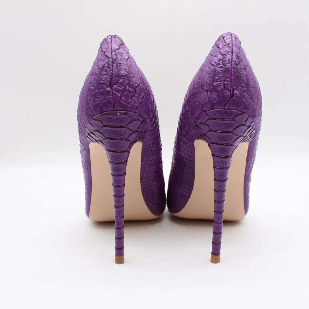 Модные женские туфли-лодочки леди змея фиолетовый питон с принтом обувь с острым носком обувь на высоком каблуке 12 см 10 см 8 см для невесты свадебные туфли