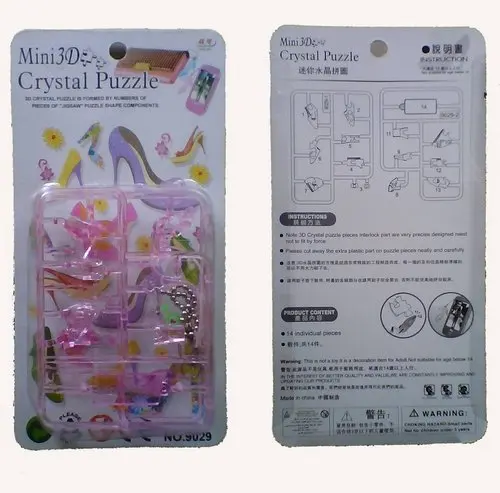 

DIY TOY Mini 3D Crystal Puzzle (high-heeled shoes) Educational toy,Wholesale and Retail