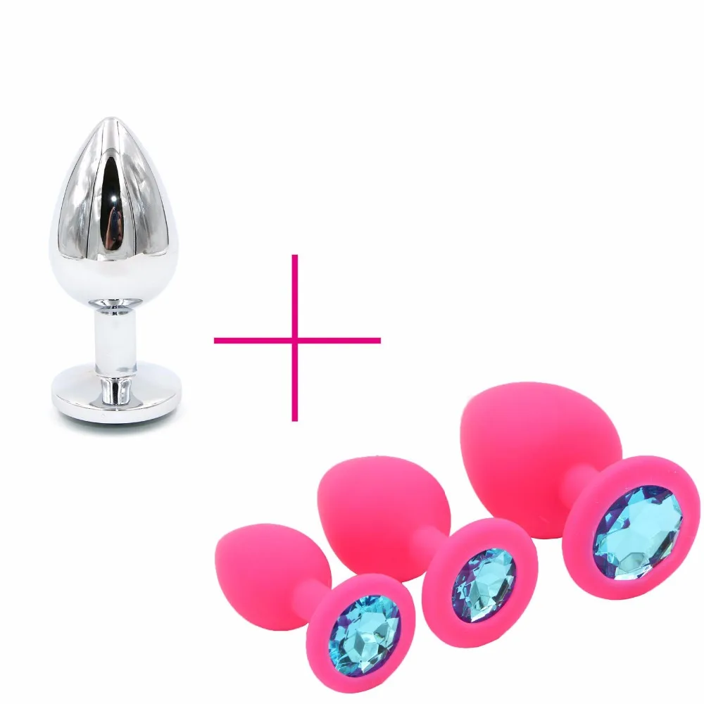 Yema 4pcsset Silicone Anal Toy And Metal Butt Plug Anal Plug Sex Toys