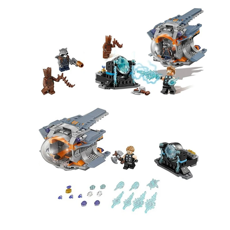 

marvel 250pcs Super Heroes Series Thor's Weapon Quest Set Model Building Block Brick Toys Gift compatible Legoings
