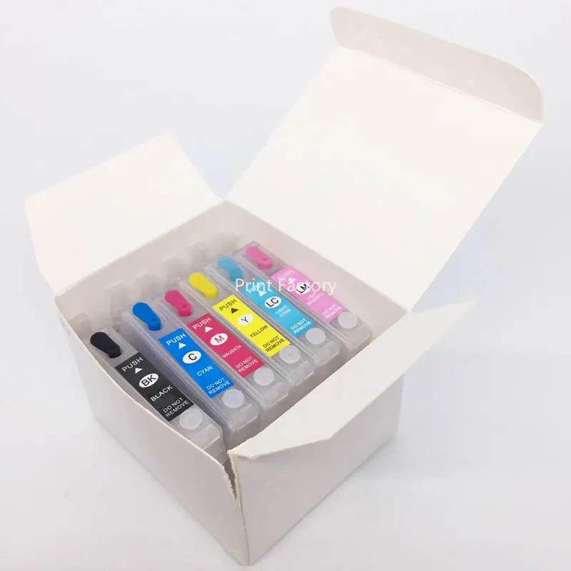 Многоразовый картридж с постоянным чипом для Epson RX615 R270 R290 Artisan 837 без чернил|refillable