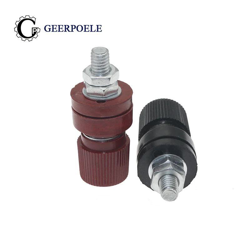 

2 pcs/lot JS-333 6mm Iron/Copper Terminal 50A Splice Red Black Plastic Plug Welding Machine Dual DIY Inverter Housing Connector