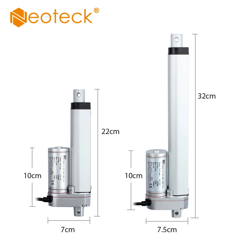 Neoteck 100 мм 200 линейный привод двигатель постоянного тока 12 В Н для автомобиля RV