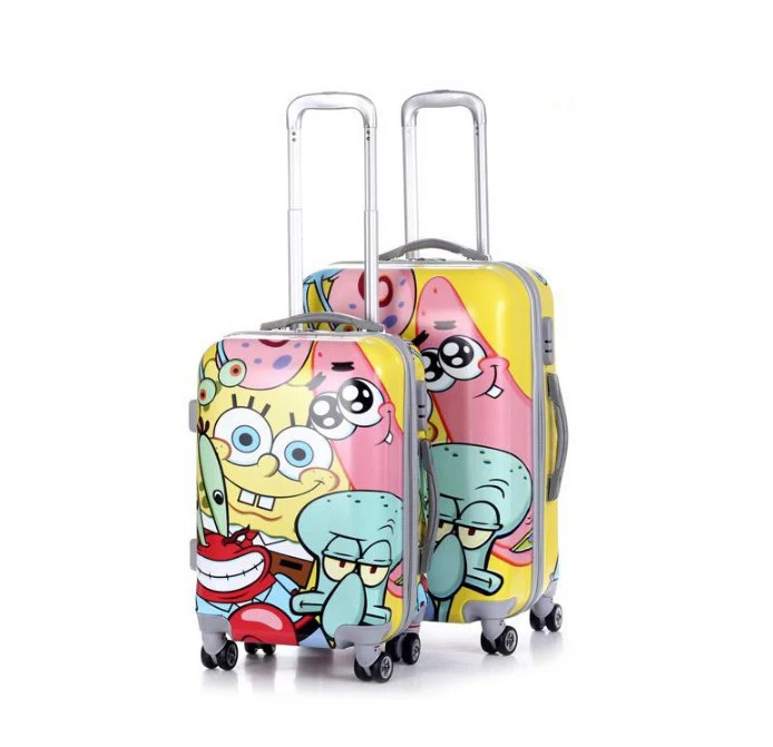 Travel tale 2" дюймовый мультфильм багаж сумка с изображением Губки Боба с рисунком Спиннер чемодан для детей