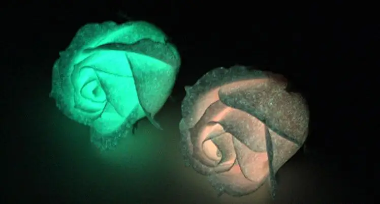 50pcs LED Luminous Flower Bouquet Gift Box with Base  Decorative Flowers Wreaths Gift Wedding Party Supplies 4
