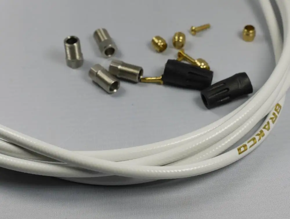 Тефлоновый кевларовый гидравлический дисковый тормозной шланг комплект для SHIMANO X TR XT LX DEORE Белый 3 метра