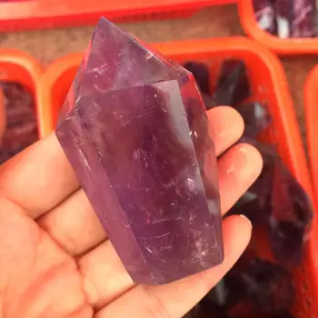 

Natural Amethyst Quartz Crystal Point Super 7 stone tower Healing Random