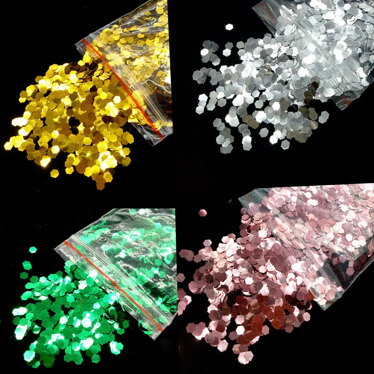 

Shining Scales Nail Sequins Mermaid Hexagon Sheets Holographic Fish Scale Nail Glitter Tips Manicure Nail Art Decorations