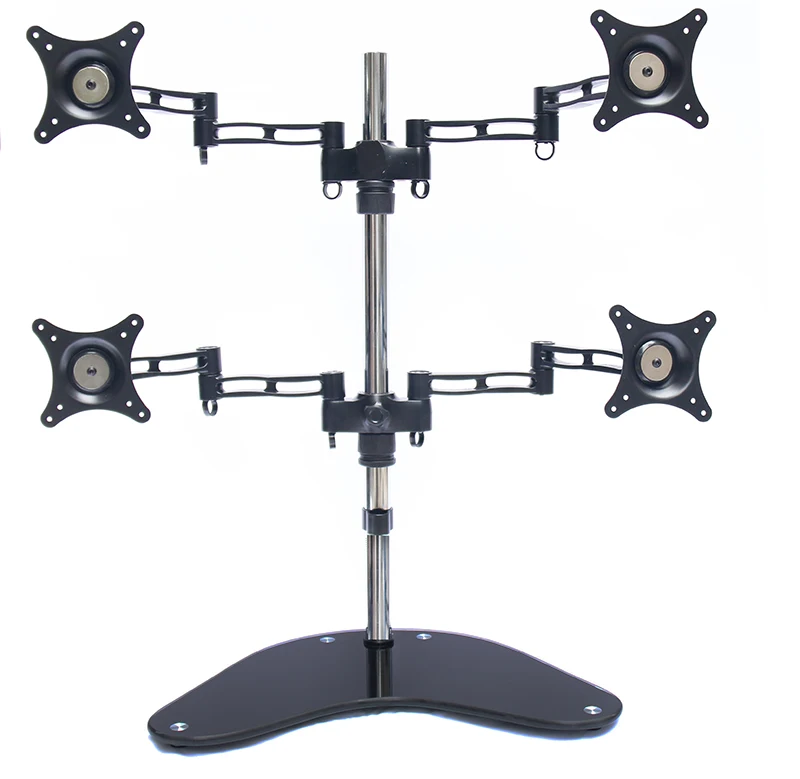 13 27 inch quad monitor stand base Universal telescopic multi screen 4