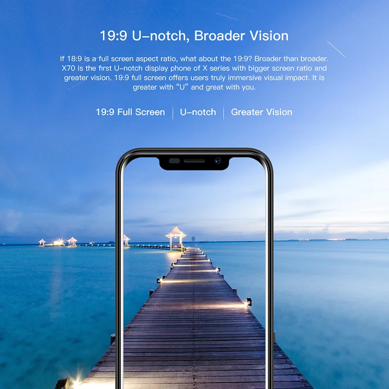 3g разблокирована Doogee X70 смартфон 5 Inch Android 8 1 Oreo Face ID отпечатков пальцев