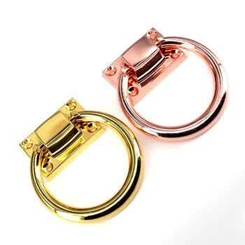 

1xHome Decorative closet Kitchen Drawer Door Ring Pulls Cabinet Knob Handle Large 80mm door Knocker Chair Puller Gold/Rose Gold