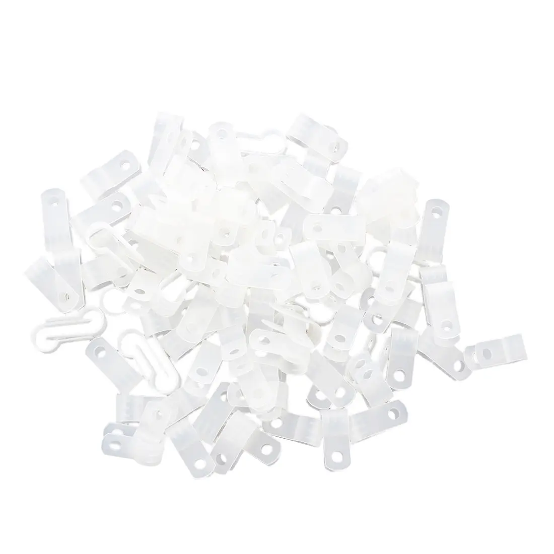 

DSHA New Hot 100 Pcs White Nylon Cable Clamp Organizer