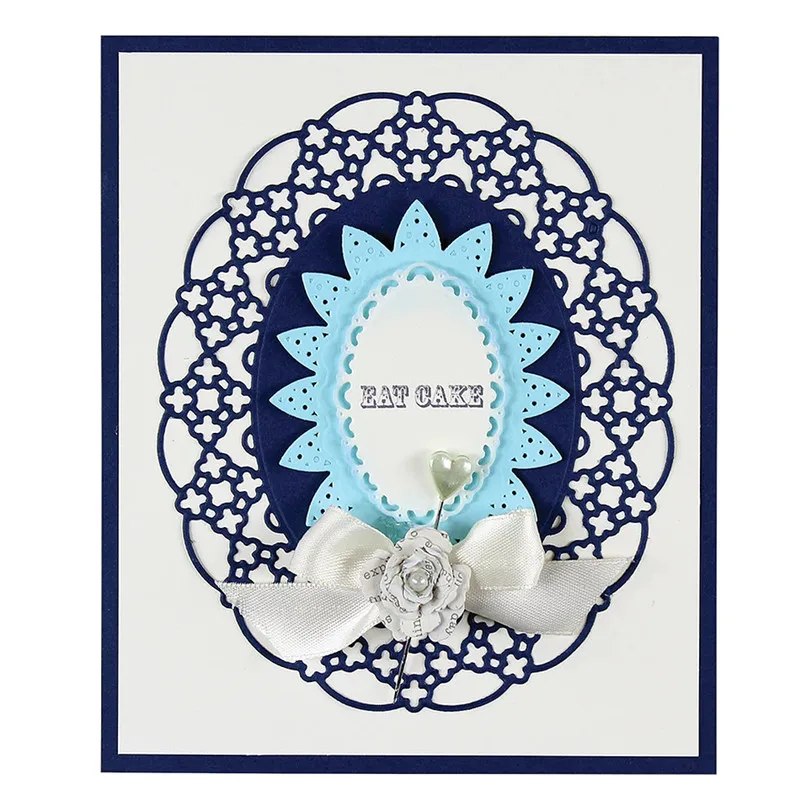 

DiyArts 4 Pcs/lot New Metal Cutting Dies Scrapbooking For Card Making DIY Embossing Cuts New Craft Circle Round Ring Pattern