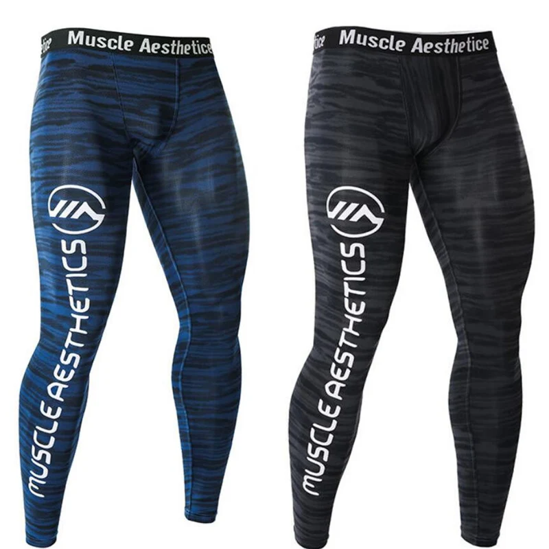 

Quick Dry Gym Fitness Pants Men Compression Tight Leggings Running Sportwear Long Trousers Workout Training Yoga Bottom