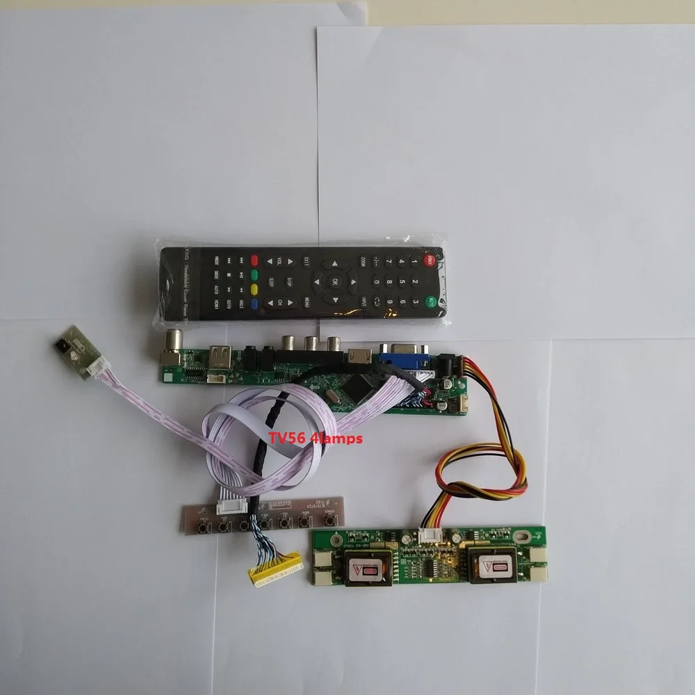 

for M220EW01 V4 Controller Board Resolution 4 lamps kit LCD Digital Signal 30pin AV TV card 1680X1050 22" Interface USB