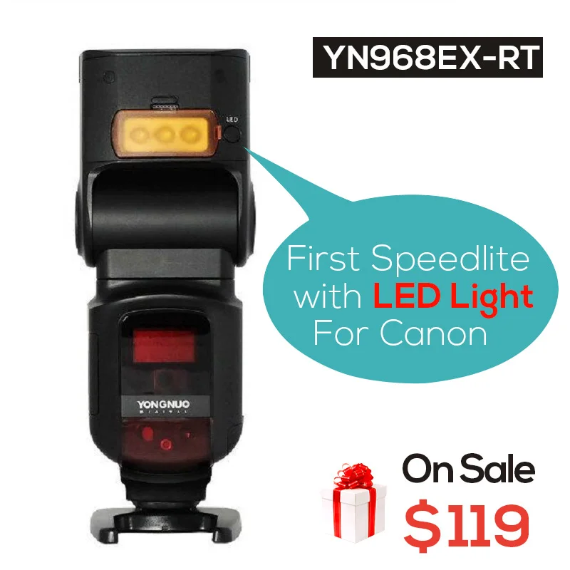

Ulanzi Yongnuo YN968EX-RT Anti-Throw Wireless Flash Speedlite TTL LED Light for Canon Camera,Support YONGNUO YN-E3-RT\YN600EX