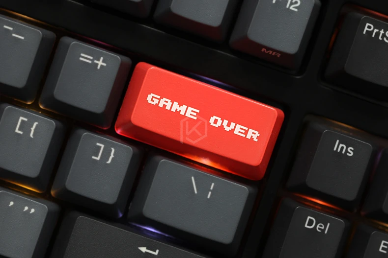 Brilho Através de Teclas Abs Gravadas Brilho Jogo Over Preto Vermelho Personalizado Teclado Mecânico Espaço Retrovisor Novidade - Imagem 3