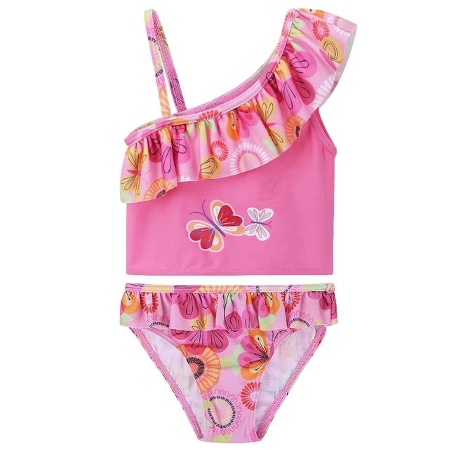 Best Offers BAOHULU Children's Swimwear Butterfly Pattern Kids One Shoulder Swimsuit Bikini Biquini Summer Beach Bathing Suit Girl Wholesale Best Offers BAOHULU Children's Swimwear Butterfly Pattern Kids One Shoulder Swimsuit Bikini Biquini Summer Beach Bathing Suit Girl Wholesale