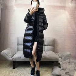 KMETRAM женский пуховик корейский пуховик зимняя куртка женская одежда 2019 Черное длинное пальто Женская Куртка парка Mujer MY3403