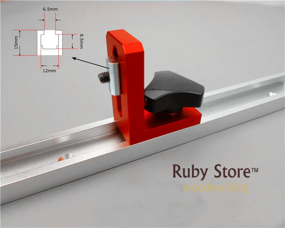  Set of 2PCS T-track Sliding Brackets (Red Series) T-tracks not included