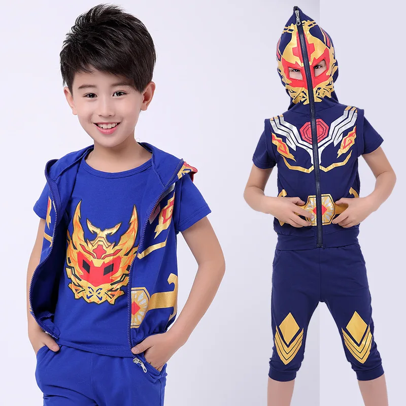 

Boys Altman Sets Children T Shirt Shorts Sets Kids Sets Summer Suits Boys Clothes 2019 New Armor Warrior 2 Pieces Sets