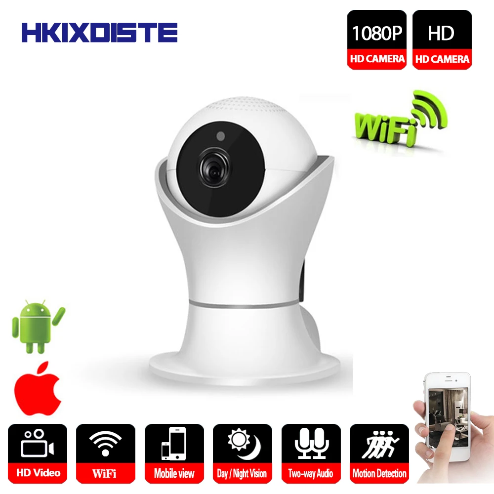 HKIXDISTE IP камера 1080P WiFi беспроводная мини безопасности Домашний Детский монитор IR-CUT
