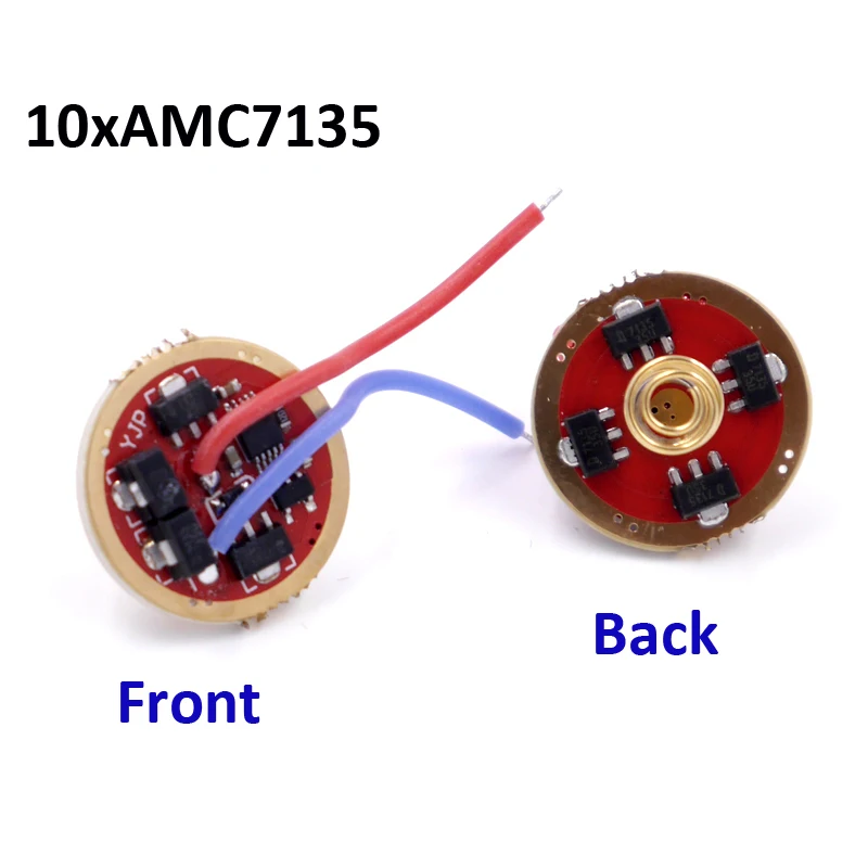 20 мм драйвер фонарика монтажная плата 10xAMC7135 12xAMC7135 3/5 режимов для Cree XML T6 XM-L2 U3 U2 XP-L XPL HI V3 V2 V5 V6 светодиодный