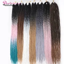 Омбре плетение волос Сенегальские твист волосы 2" 18" крючком косы Гавана Mambo Твист Синтетические плетеные волосы для женщин