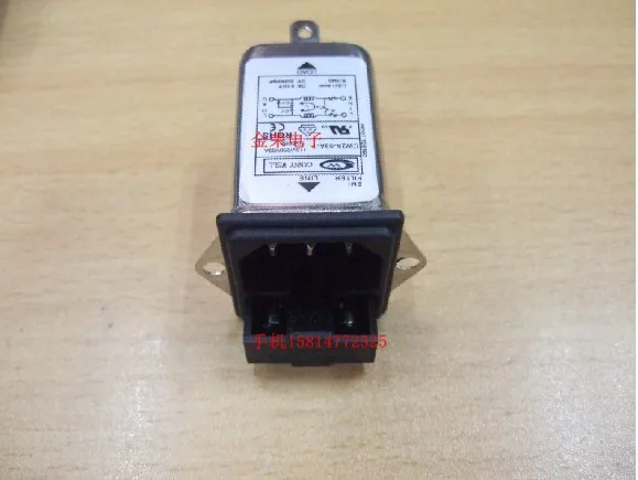 

Power filter dual fuse CW23A-T 220V 3Aac Power Filter EMI