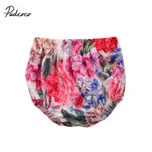 Очаровательные детские штаны принцессы с цветочным рисунком для маленьких девочек, шорты с цветочным рисунком, летние От 3 месяцев до 3 лет для новорожденных